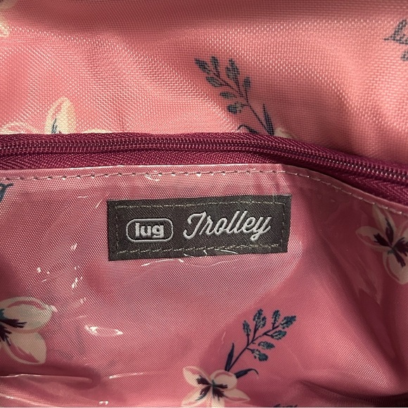 LUG Pink Azalea Floral Trolley Cosmetics Bag, NWOT - Picture 6 of 10